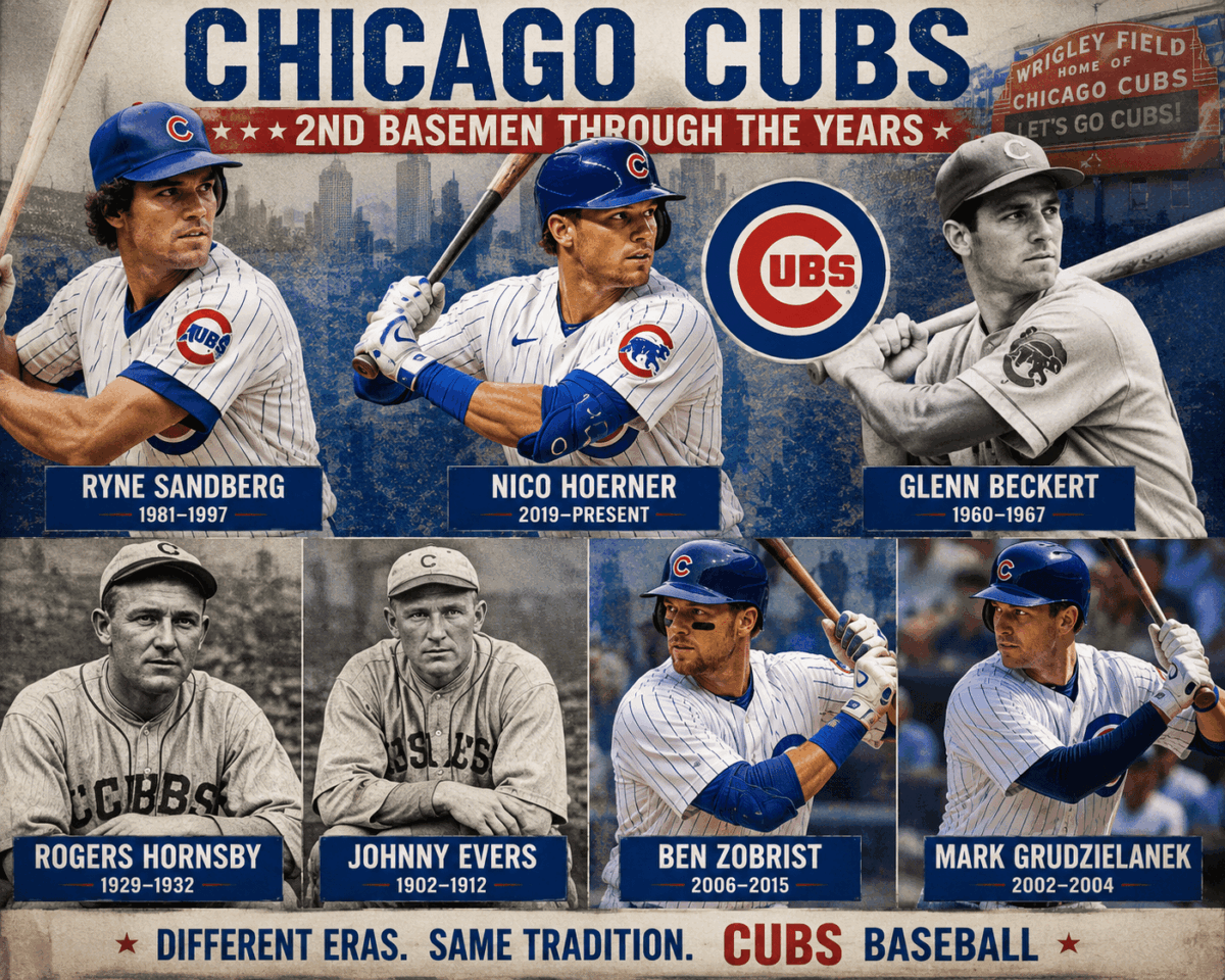 THE LEGACY OF GREATNESS – CHICAGO CUBS 2ND BASEMAN THROUGH THE YEARS.